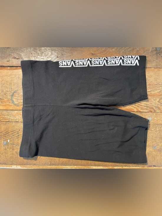 Vans Pants - Vans Black Athletic Bike Shorts with White Logo